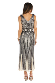 Intricate Sequin Gown with Godet Skirt