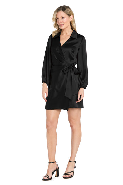 cocktail and party r&m richards dresses R & M Richards Women's Lace Two-Tone Halter Midi Dress - Mauve/Black
