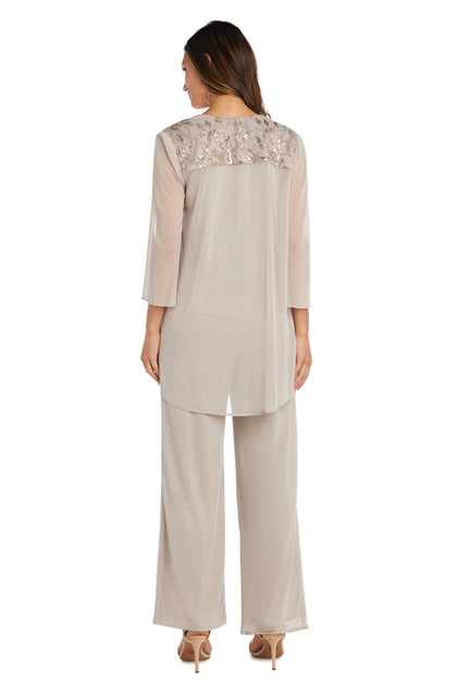 Three-Piece Pant Suit with Embellished Jacket – R&M Richards