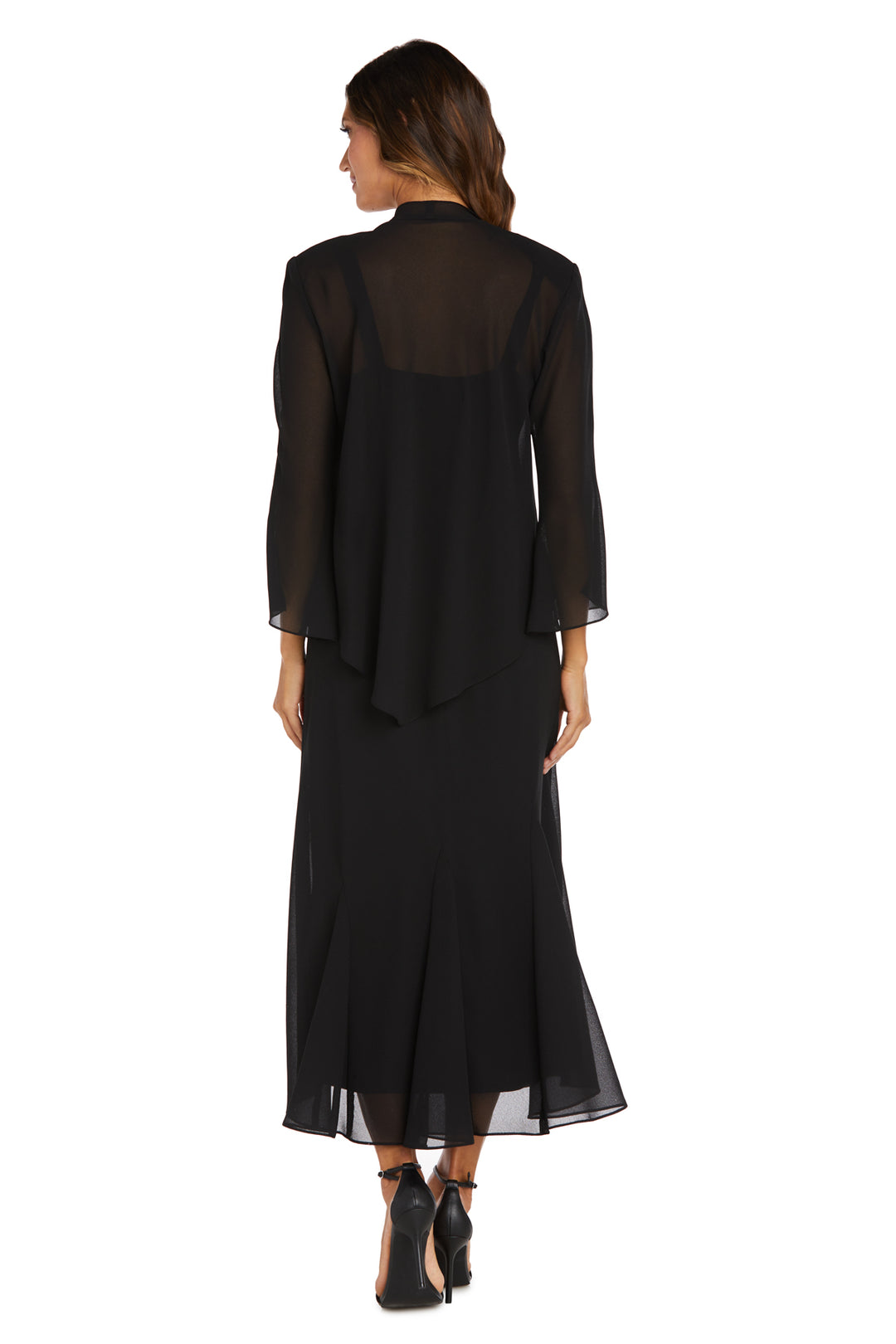 r&m richards women's beaded chiffon jacket dress Beaded Slip Chiffon Jacket Dress R&M Richards