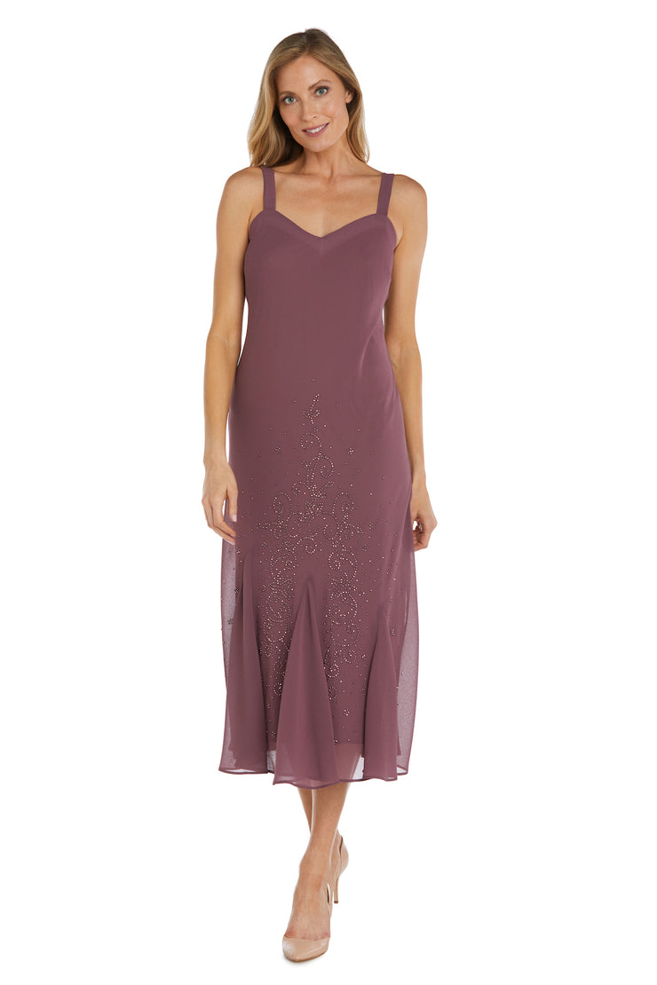 Beaded Slip Chiffon Jacket Dress R&M Richards Beaded Slip Chiffon Jacket Dress R&M Richards
