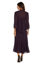 Beaded Slip Chiffon Jacket Dress R&M Richards Beaded Slip Chiffon Jacket Dress R&M Richards