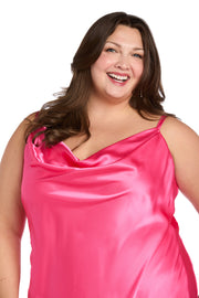 Stella Satin Cowl Gown-Plus