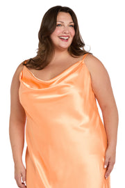 Stella Satin Cowl Gown-Plus