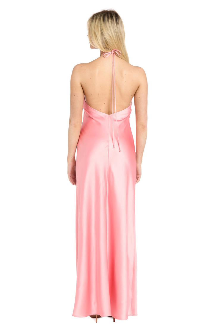 Morgan & Company Juniors' Halter-Neck Slip Dress - Spiced/Gin - Size M Morgan & Company Juniors' Halter-Neck Slip Dress - Spiced/Gin - Size M
