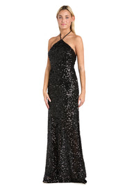 Roxy Sequin Halter Dress