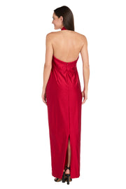 Crisscross Elegance Halter Maxi Dress