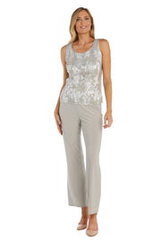 Metallic Patterned Pantsuit