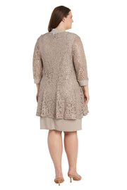 Sequenced Laced Jacket Dress - Plus