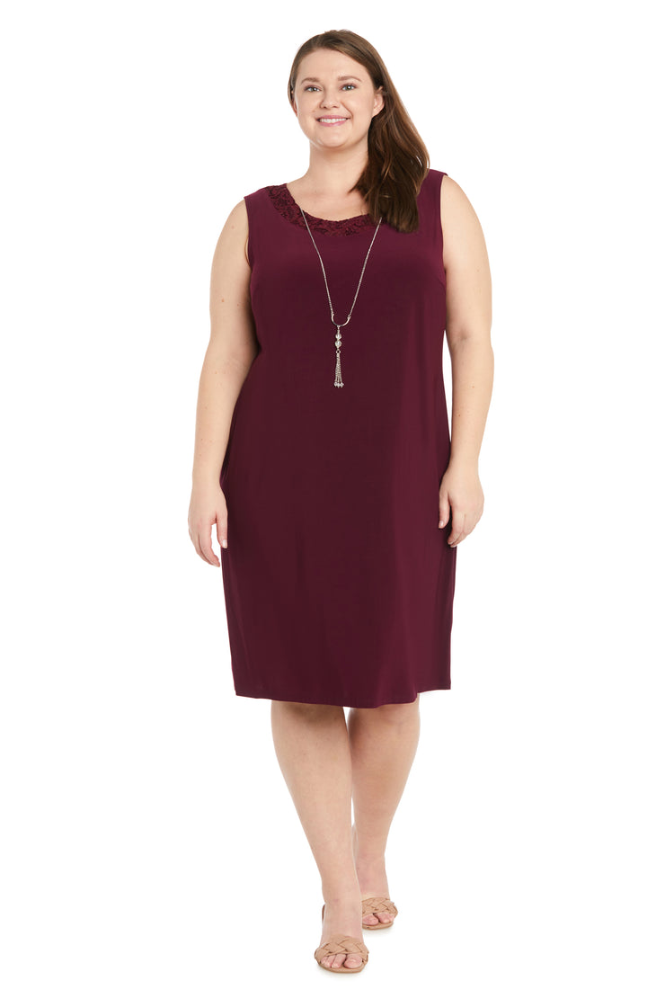 Sequenced Laced Jacket Dress - Plus