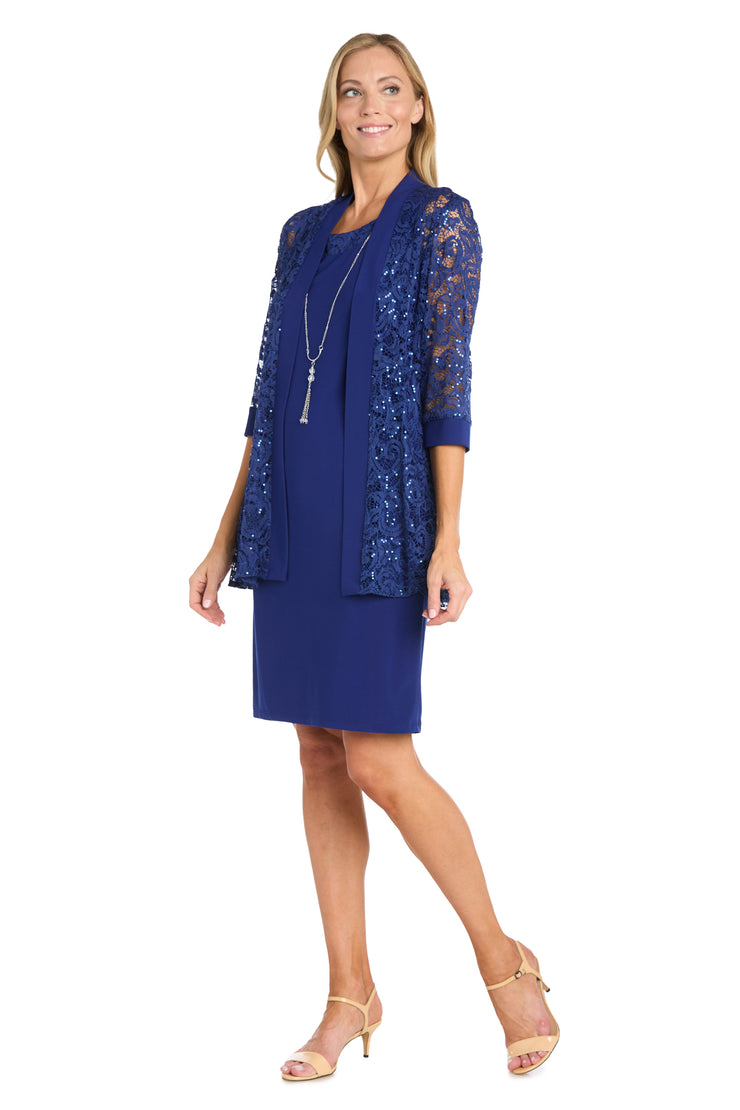 Sequenced Laced Jacket Dress - Petite