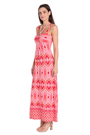 Coral ITY Maxi Dress with Gold Chain Tie