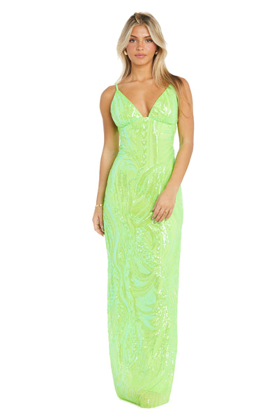 Linnea Lime Sequin Dress