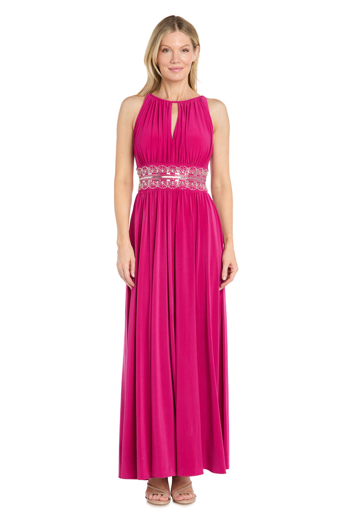 R&M Richards Beaded Gown - Navy