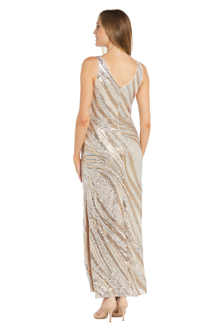 Silver and Gold Sequin Gown