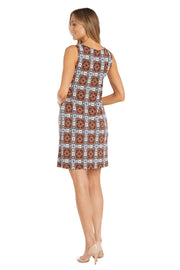 Printed Dress With Solid Detachable Jacket - Petite
