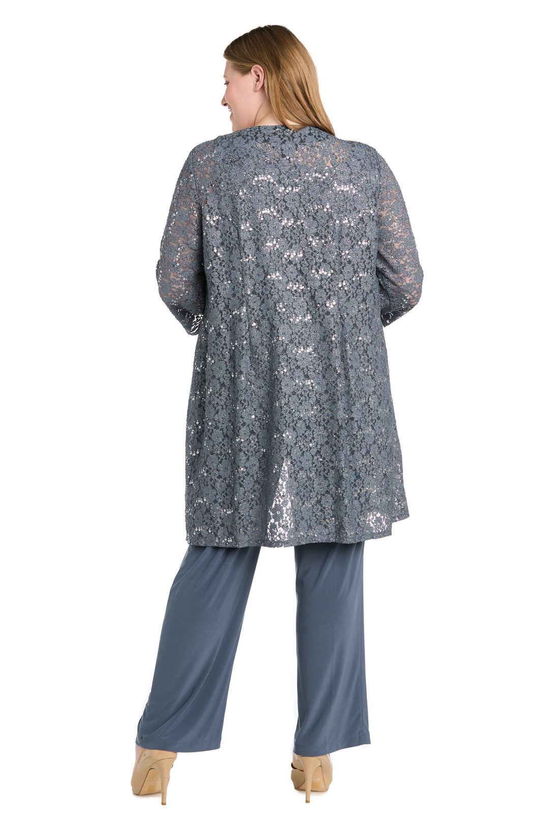 Lace Pantsuit with Pearl Neckline - Plus – R&M Richards