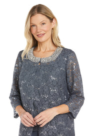 Lace Pantsuit with Pearl Neckline - Petite