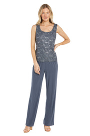 Lace Pantsuit with Pearl Neckline - Petite