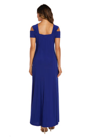 Evening Gown with Thigh Slit and Diamante Detail