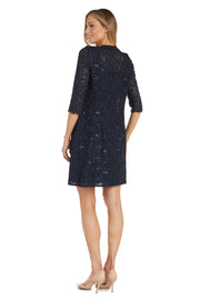 Lace Jacket Dress With Pearl Detail Neckline - Petite