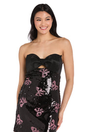 Blake Bow Strapless Mini Dress
