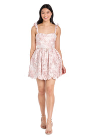 Jackie Jacquard Ruffle Mini Dress