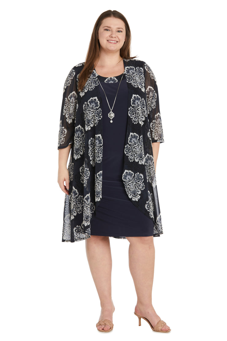 Bold Printed Jacket Dress - Plus