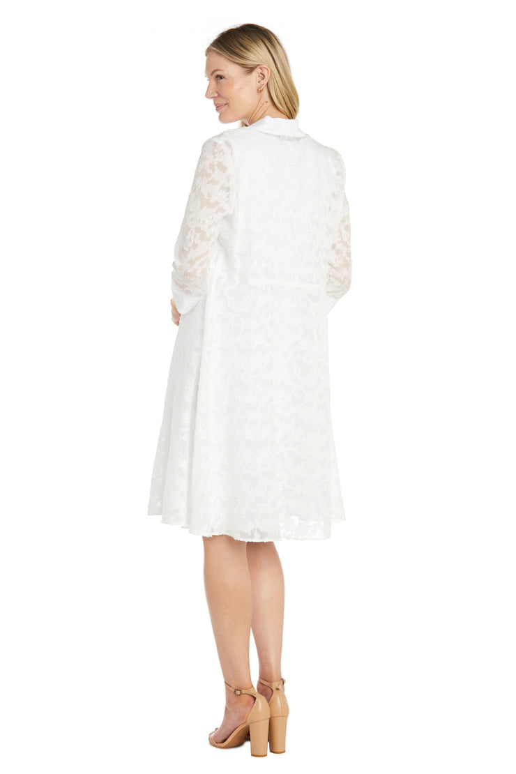 White Sheer Jacket and Matching Dress