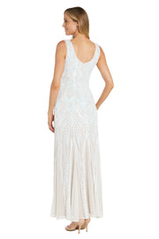 Long Beaded Evening Gown