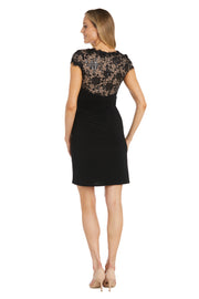 Sequined Lace Cocktail Dress - Petite