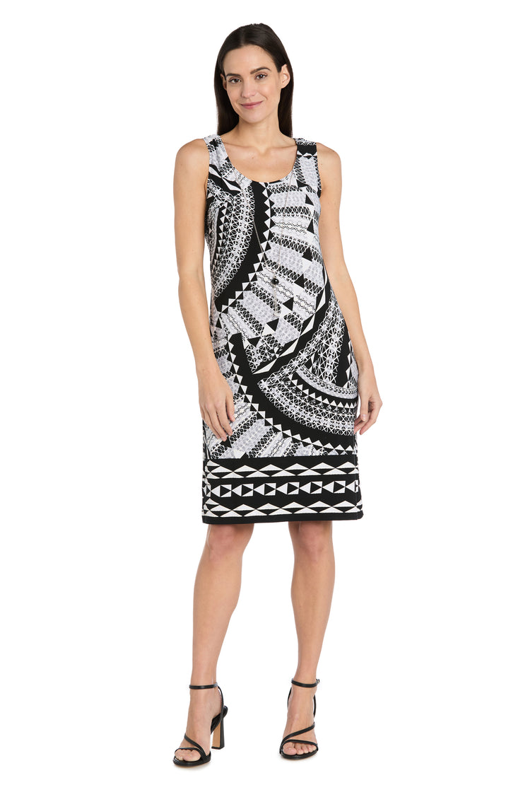 Monochrome Elegance The Black and White Printed Jacket Dress