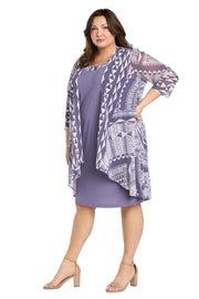 Lavender Daytime Jacket Dress - Plus