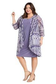 Lavender Daytime Jacket Dress - Plus