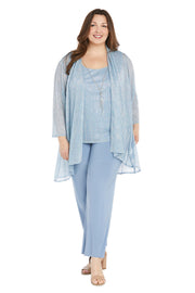 Sequined Duster Pant Set - Plus