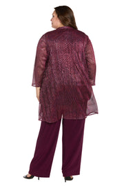 Sequined Duster Pant Set - Plus