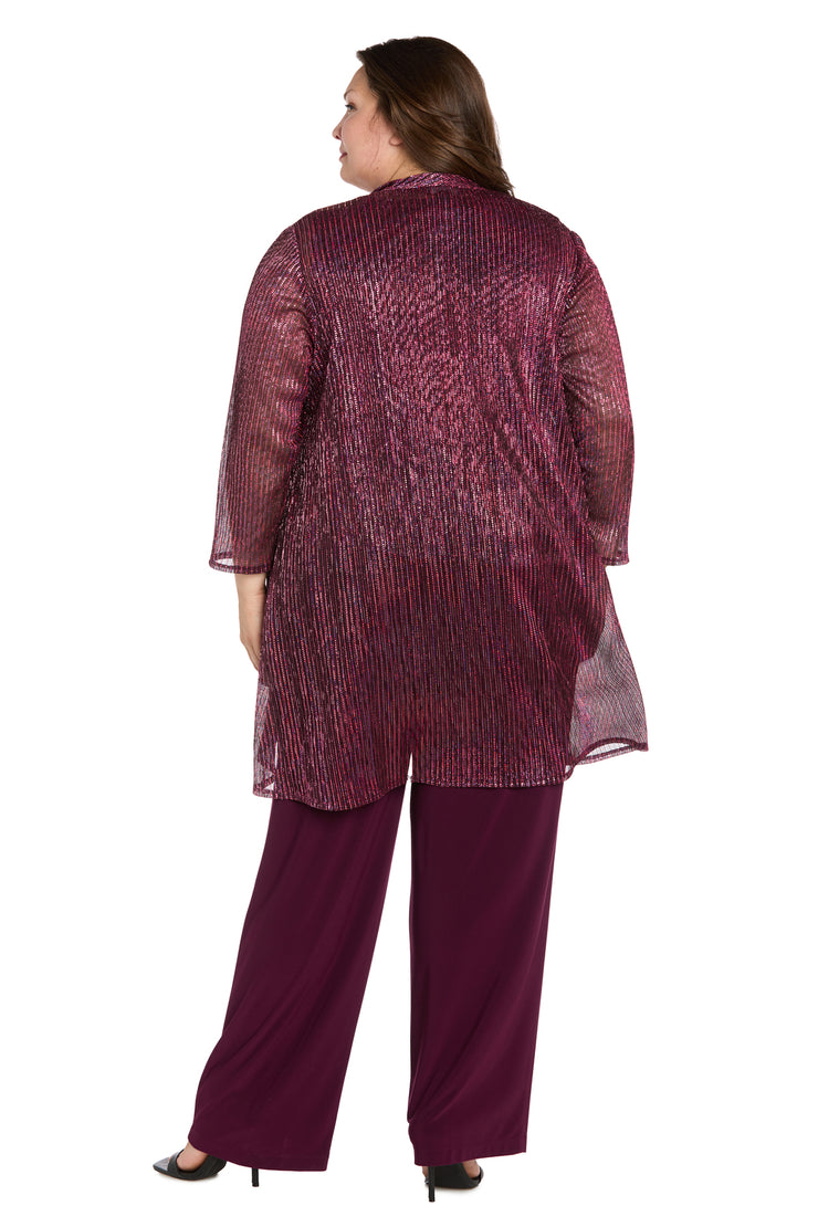 Sequined Duster Pant Set - Plus
