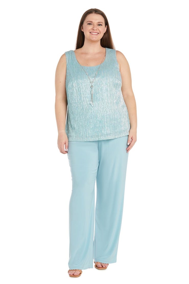 Sequined Duster Pant Set - Plus