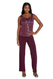 Sequined Duster Pant Set