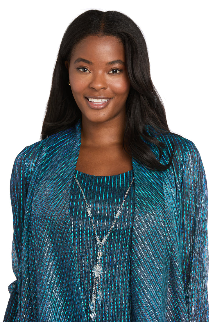 Sequined Duster Pant Set