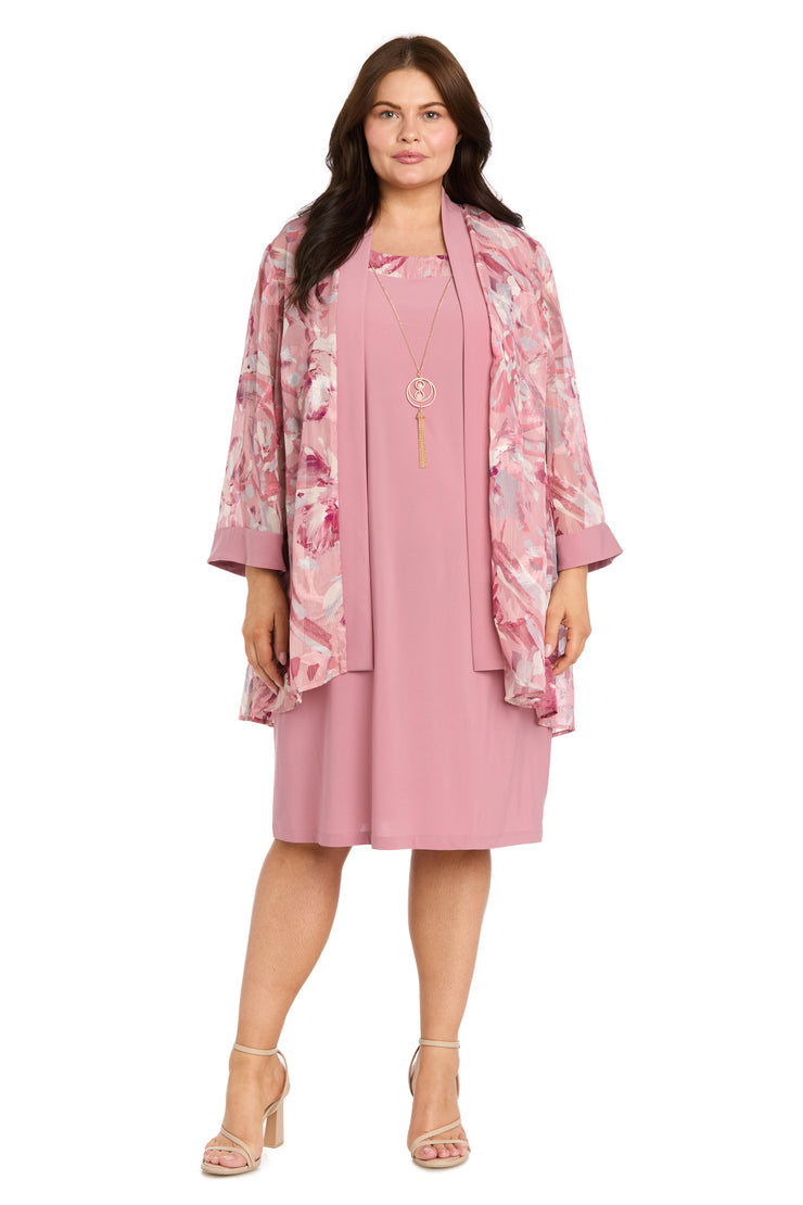 Chiffon Floral Print Jacket Dresses