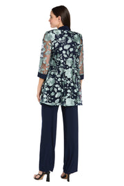 Threaded Floral Pantsuit