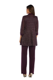 Faux Two-Piece Pant Set with Metallic Details