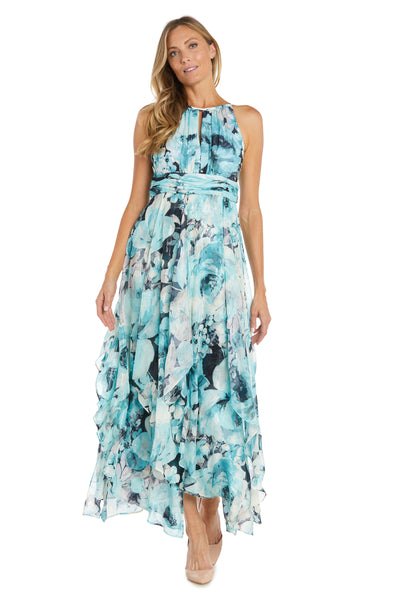 Maxi Floral Dress with Ruffle Skirt