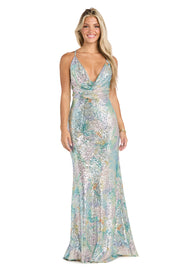 Seaglass Sequin Gown