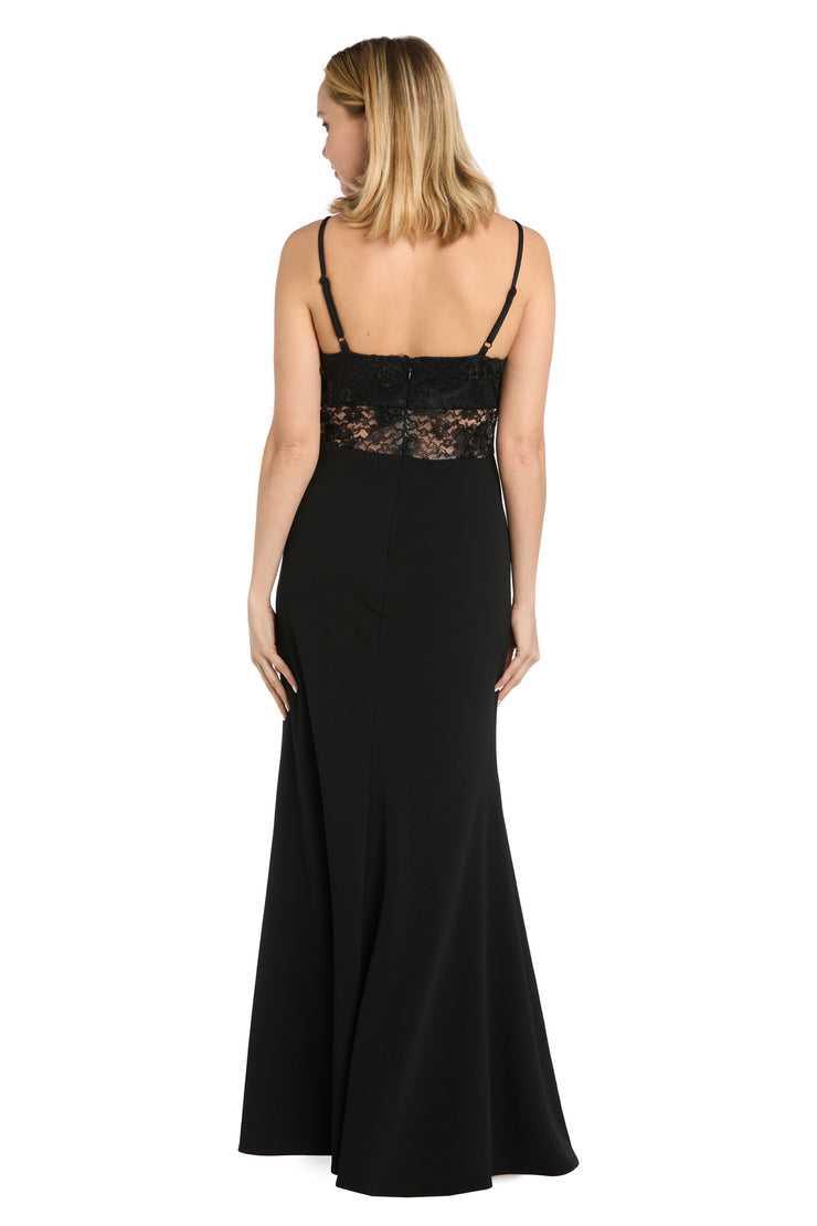 Morgan & Co 19084M Long Formal Fitted Lace Corset Prom Dress
