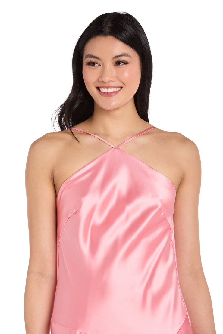 Sunset Sorbet Halter Dress