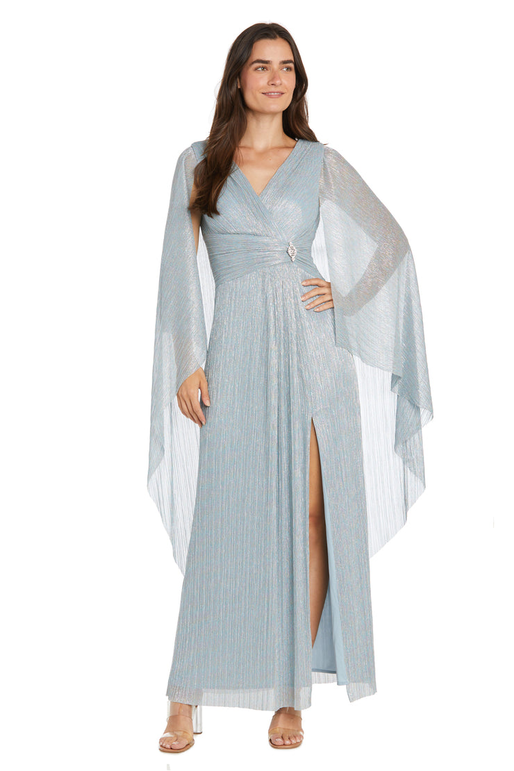 metallic robe dress self-portrait - Gold Metallic Tie Neck Maxi Dress