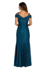 Off the Shoulder Fishtail Evening Gown