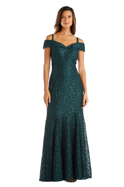 Off the Shoulder Fishtail Evening Gown - Petite